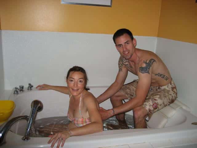 Jennifer Bishop and Hubby in Tub