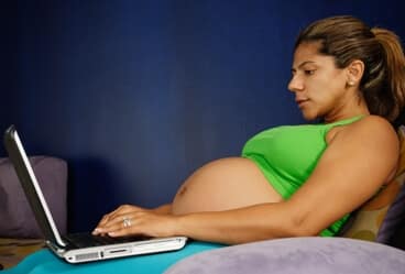 bigstock Pregnant woman using laptop 12062225-small