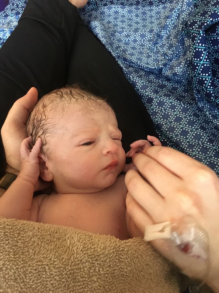 Hypno-mom Kathryn's newborn baby