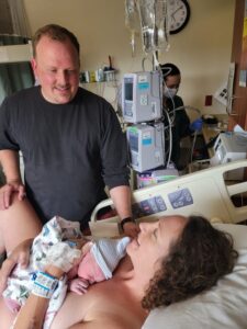 New family in hospital just after Positive, Easy Induction without Epidural