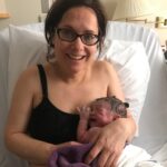 Hypnobabies Hospital VBAC Student Holding Newborn