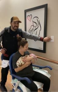 New Family heading home after Calm Hypnobabies Birth